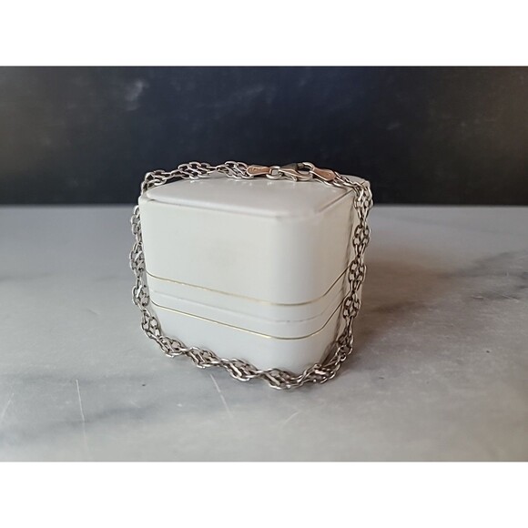 Italian 925 Sterling Silver Chain Bracelet Vintage - Picture 3 of 10